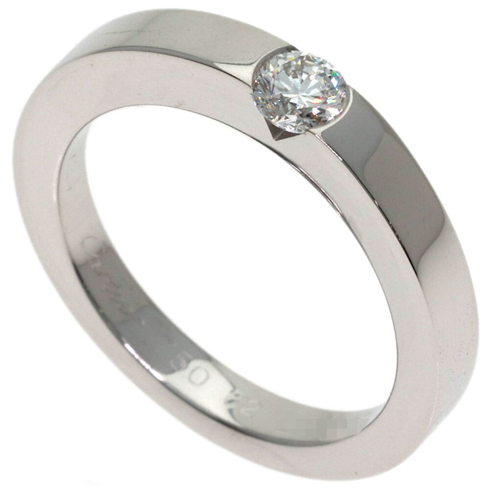 CARTIER 18k Silver Diamond Ring #52